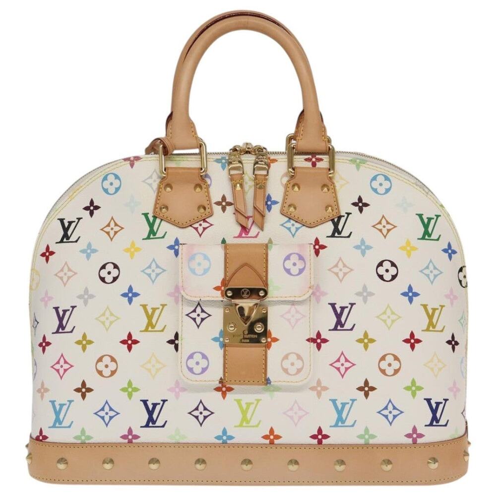 Louis Vuitton Monogram Multicolor Alma GM Handbag White